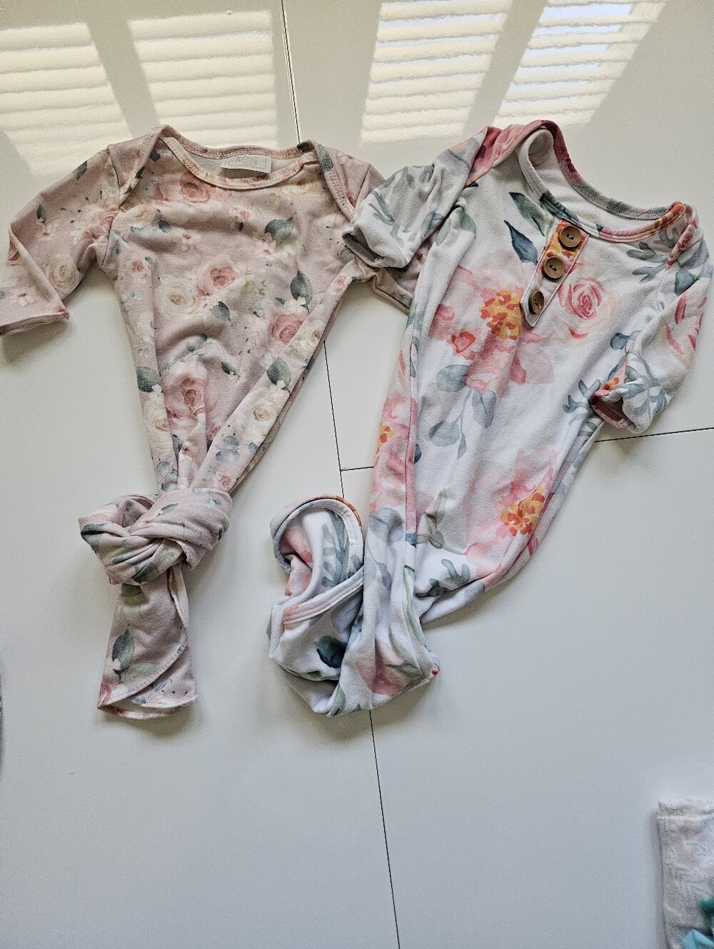 Caden Lane Toby Floral Baby Girl Sleep Gowns 0-6m